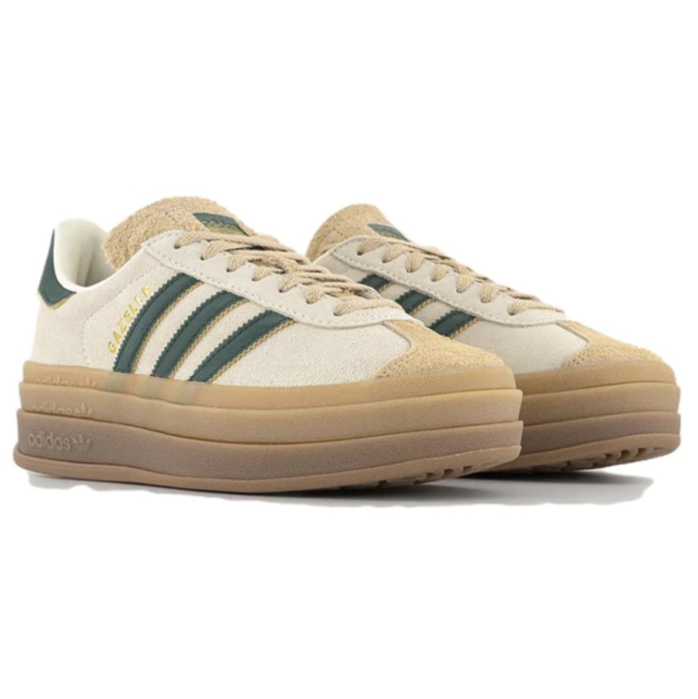 Adidas Gazelle Bold Cream Collegiate Green Size 6.5